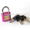 Mini Cute Carton tipo Colorful Padlock, Coréia Estilo Com Atomic plástico identificador Key, cor pintada segurança cadeado